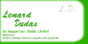 lenard dudas business card